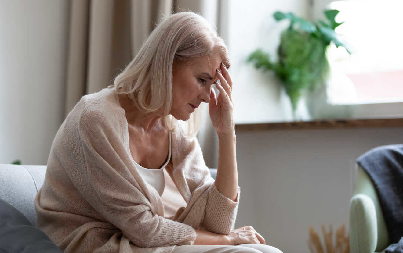 Lady looking depressed
